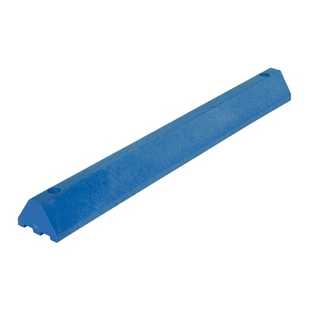 Vestil Car Stop, Plastic, 4 in Height, 4 ft Length, Blue CS-S48-B